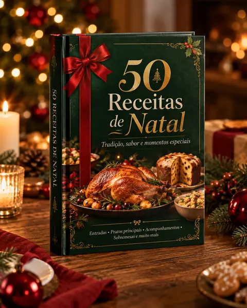 Capa do eBook 50 Receitas de Natal